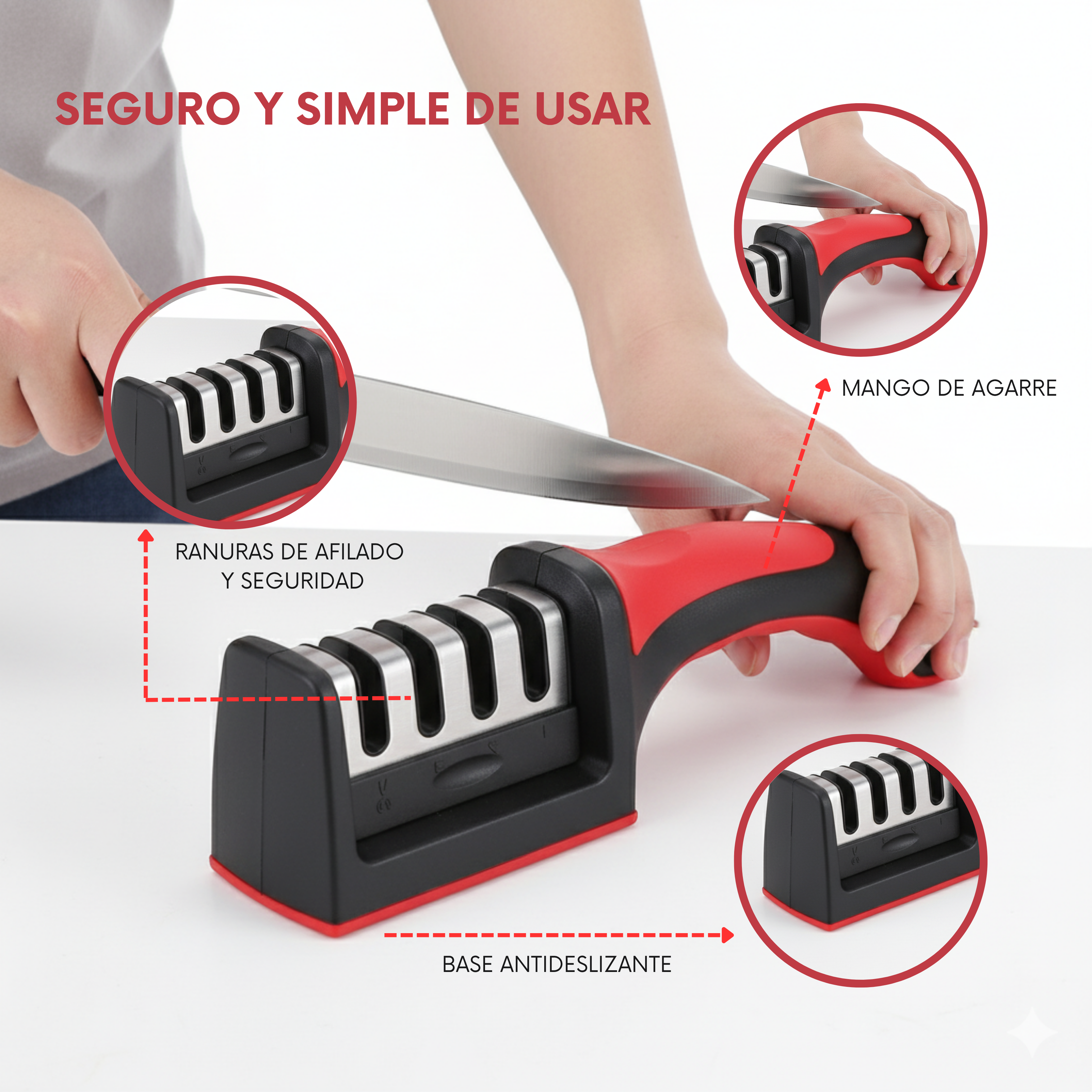 Afilador de cuchillos para pulido fino